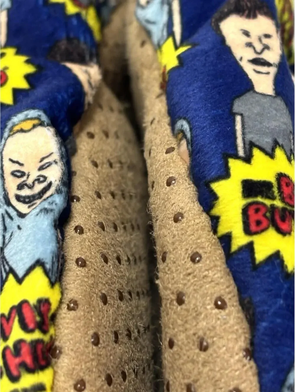 Beavis and Butthead Fuzzy Babba Slipper Socks Pair Size 10/12 -L /XL Men MTV NEW
